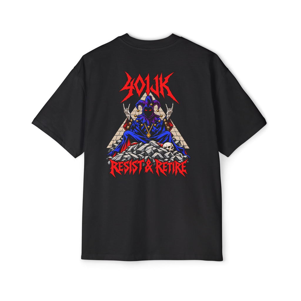 401jK Resist & Retire Metal Jester Oversized Tee