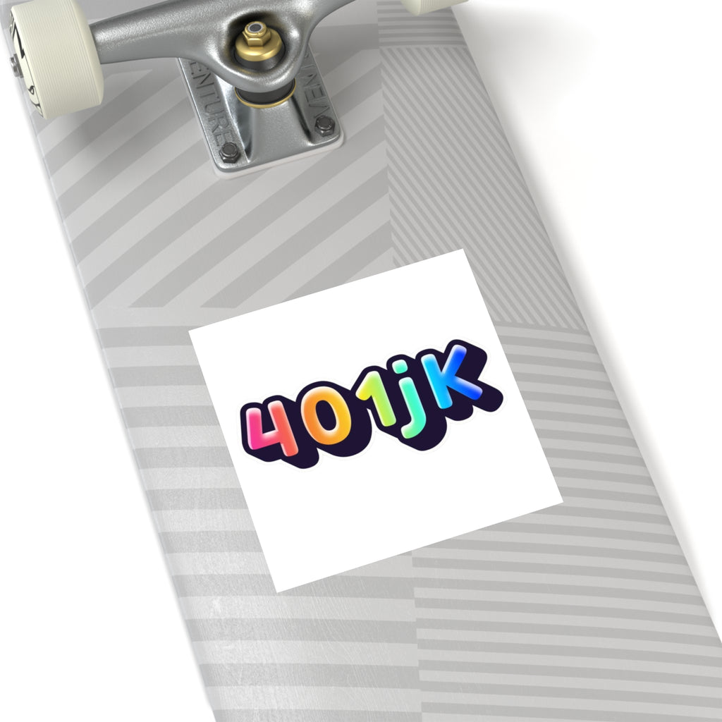 401jk Rainbow Logo 4x4 Square Sticker