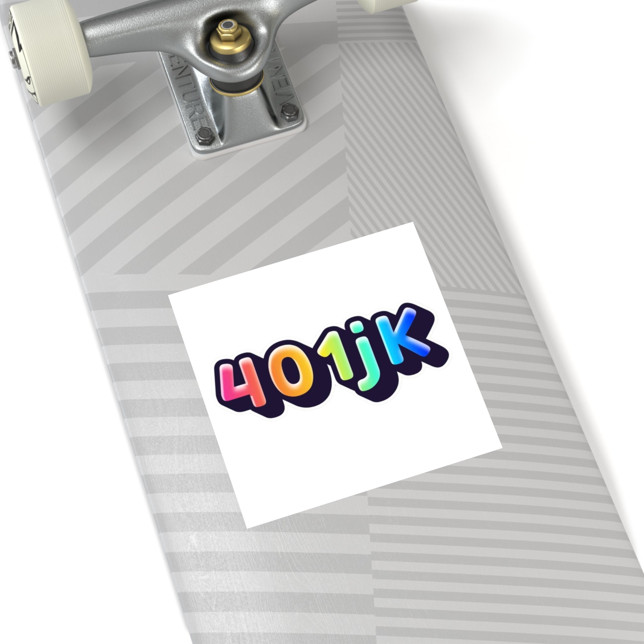 401jk Rainbow Logo 4x4 Square Sticker