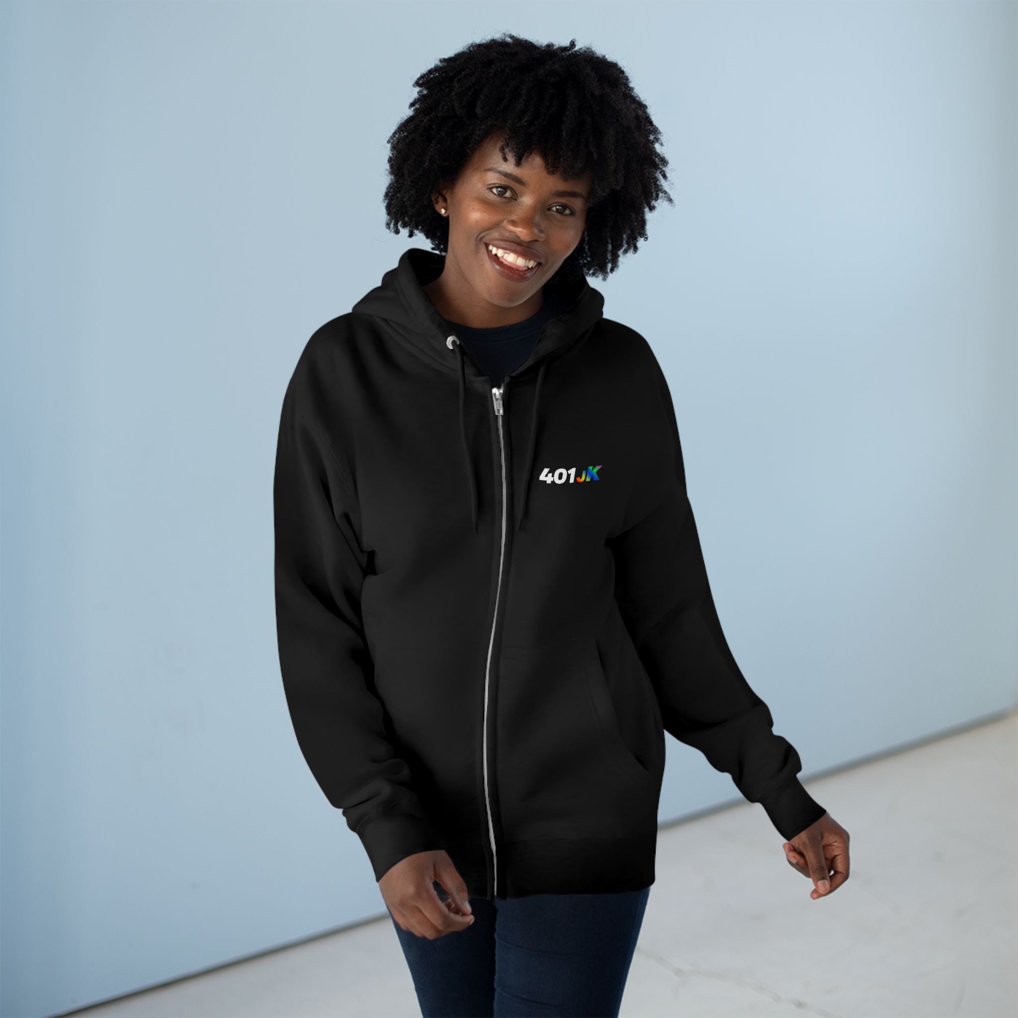 Anti 401k 401jk Club Zip-Up Hoodies