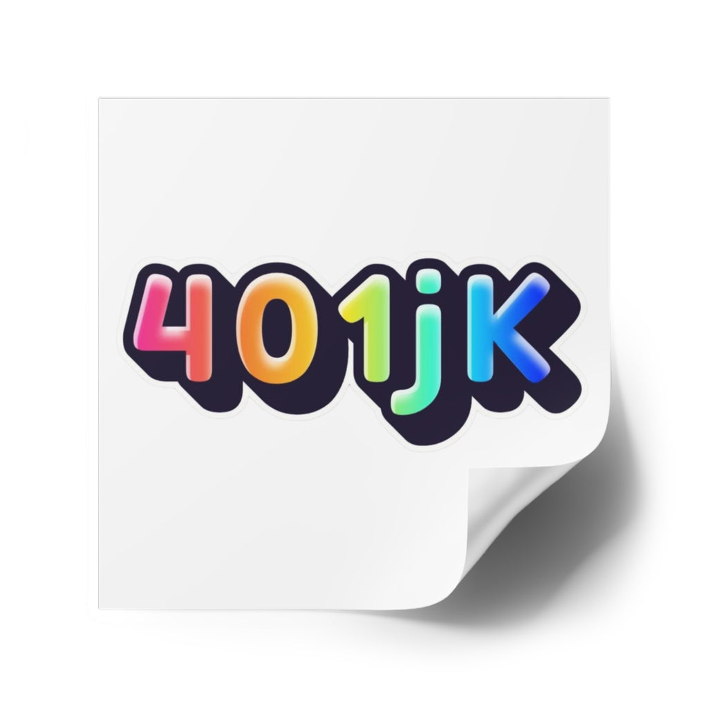401jk Rainbow Logo 4x4 Square Sticker